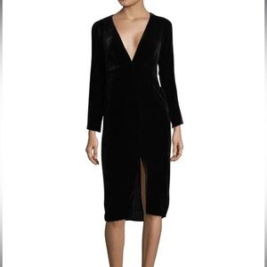 Price is firm New FOR LOVE & LEMONS Collette Black Velvet Midi Dress Size Large